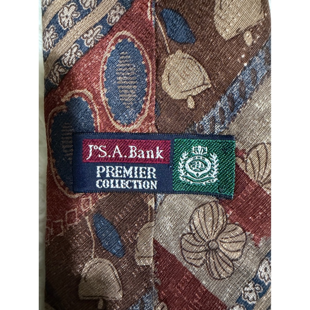 Jos. A. Bank Silk Tie Mens OS Multicolor Floral Abstract Premier Collection USA - Picture 5 of 6